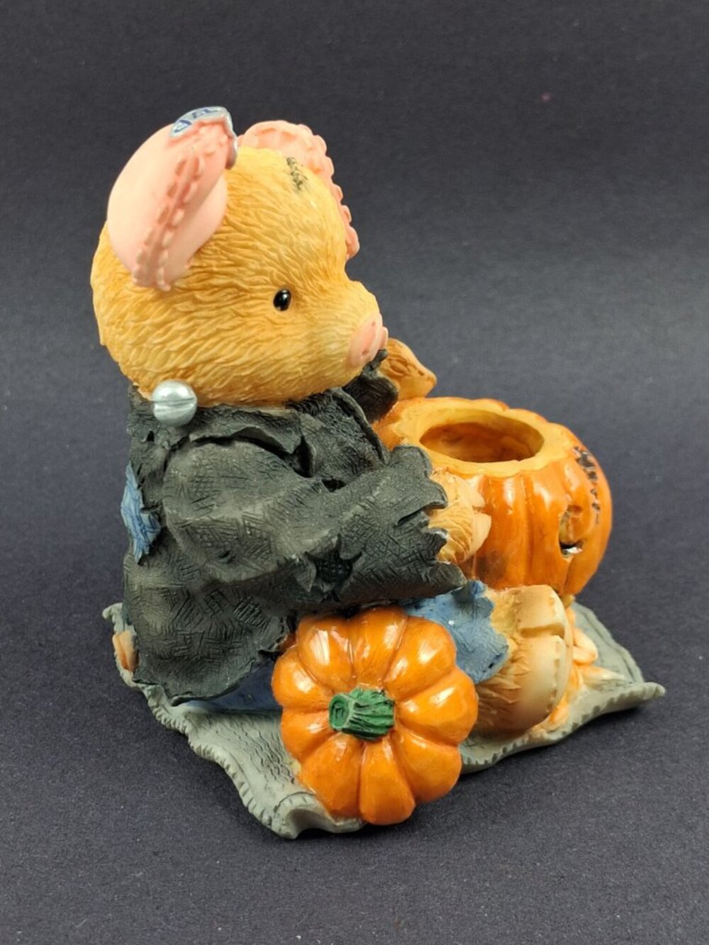 Enesco 1995 & 1998 TLP Figurines Halloween "Frankenswine" & Mummy Pig Set - Picture 3 of 15